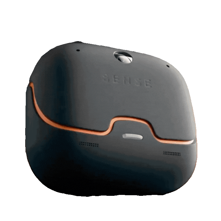 Animated Sense pods rotating in space